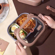 Hộp cơm 2 ngăn gấu nâu