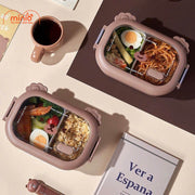 Hộp cơm 2 ngăn gấu nâu
