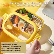 Hộp cơm 2 ngăn vịt vàng