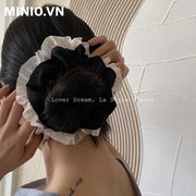 Scrunchies xếp ly trắng