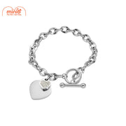 Lắc tay tim cài đính đá