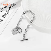 Lắc tay tim cài đính đá