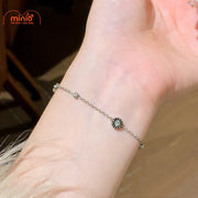 Lắc tay titan 3 đá tròn la mã