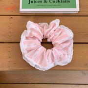 Scrunchies chấm bi viền bèo PO