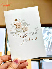 Thiệp 3D pastel đính đá/ngọc