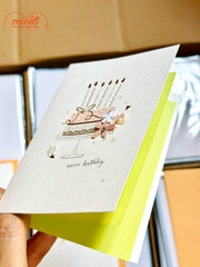 Thiệp 3D pastel đính đá/ngọc