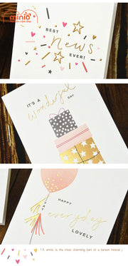 Thiệp hoạ tiết ánh vàng 10,5 x 14cm