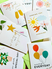 Thiệp hoạ tiết ánh vàng 10,5 x 14cm