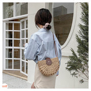 Túi cói nắp da 265