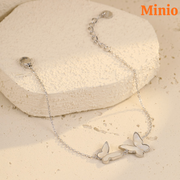 Lắc tay titan bướm đôi khảm 048MH