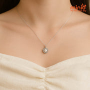 Dây chuyền xi 925 ngọc trai 061MH