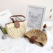 Túi cói nắp da 265