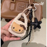 Móc khoá túi len Hello Kitty