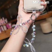 Dây treo điện thoại nơ đá bling