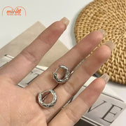 Bông tai xi 925 bấm trung