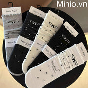 Vớ cổ cao nhún nơ