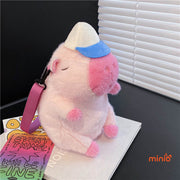 Balo Capybara đội mũ bóng chày