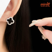 Bông tai cỏ 4 lá xi 925 MH