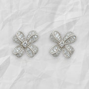 Bông tai xi 925 hoa đính đá