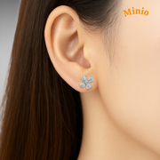 Bông tai xi 925 hoa đính đá