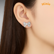 Bông tai xi 925 nơ đính đá