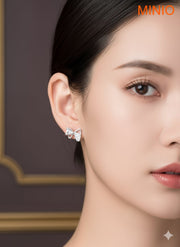 Bông tai xi 925 nơ đá 032MH