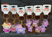 Móc khoá mica kute khoá vàng NB