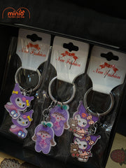 Móc khoá mica kute khoá vàng NB