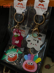 Móc khoá mica kute khoá vàng NB