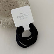 Set 5 dây cột tóc đen trơn