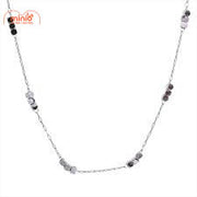 Dây chuyền titan 055 nhiều chuỗi bi vuông MH