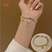 Lắc tay hạt cướm charm hoa cúc