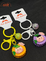 Móc khoá bánh kẹp bé má hồng