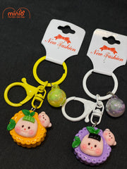 Móc khoá bánh kẹp bé má hồng