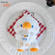 Móc khóa bông gà trắng