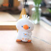 Móc khóa bông gà trắng