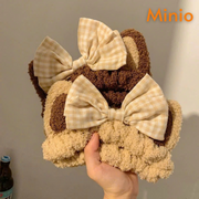 Băng đô tai mèo nơ kẻ PO