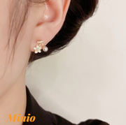 Bông tai xi 925 hoa hạt ngọc 320MH