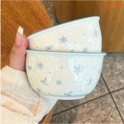 Chén nơ tuyết xanh 4.5in