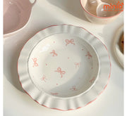 Dĩa nơ hồng 20cm