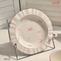 Dĩa nơ hồng 20cm