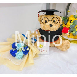 Gấu cử nhân 25 cm lông xoắn