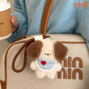 Móc khóa bông dây heo cún