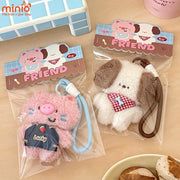 Móc khóa bông dây heo cún