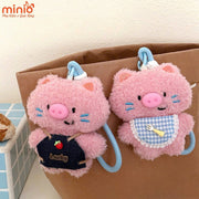 Móc khóa bông dây heo cún