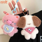 Móc khóa bông dây heo cún