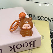 Móc khoá chibi heo phát sáng PO