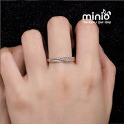 Nhẫn titan đính đá chéo 350MH