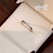 Nhẫn titan đính đá chéo 350MH