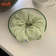 Scrunchies vải phồng charm nơ PO